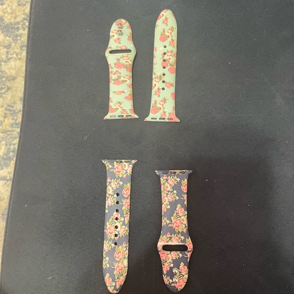 38mm Apple Watch bands, 2 floral blue bands